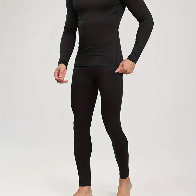 Men's fitness suit, sports breathable training quick drying underwear suit, compression comfort warm suit