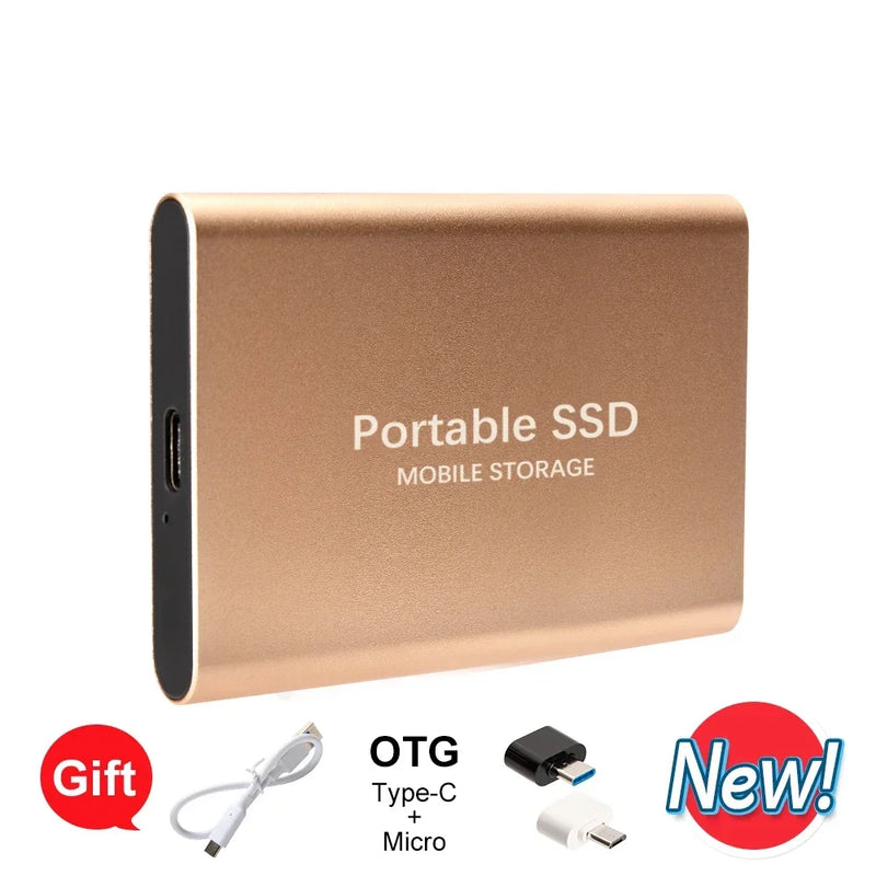 New Arrival Portable SSD USB3.2 Type-C High-speed Solid State Drive External Storage Hard Disk  ﻿