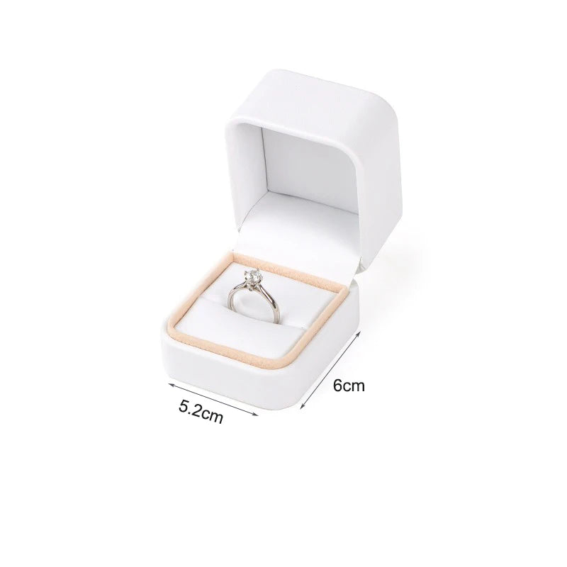 PU Jewelry Storage Box for Proposal Wedding Necklace Earring Ring Box Display Gift Box Fashion Jewelry Accessory Wholesale