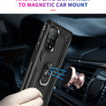 For Xiaomi Mi 10T Mi10T Lite Luxury Armor Shockproof Phone Cases for Mi 11T 12T 13 Pro Car Magnetic Ring Silicone Bumper Case