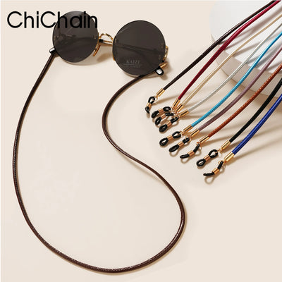 Sunglasses Lanyard Strap Necklace Braid Leather Eyeglass | SAMAG