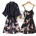 Sexy Nightwear Gown Set Women Pyjama V-Neck Pajamas Silky | SAMAG