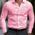 Men's formal shirt butt long-sleeved stripe lapel spring | SAMAG