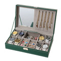DELESYS Green Dust-proof Watch Jewelry Box With Zipper Watch Gift Box With Lock Jewelry Display Box Gift Box Birthday Present