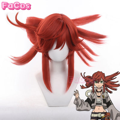 Anime Gachiakuta Riyo Reaper Cosplay Wig Long Red Hair | SAMAG