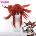 Anime Gachiakuta Riyo Reaper Cosplay Wig Long Red Hair Akuta Cleaners Heat Resistant Fiber Hair + Wig Cap Halloween Cos