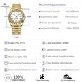 PAGANI DESIGN Men's Watches DD40 Gold White Luxury Automatic Watch Japan Movt Date Week Mechanical For - Visuel 6 | SAMAG