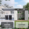 7x6 FT Outdoor Storage Shed & Hardtop Canopy Gazebo | SAMAG