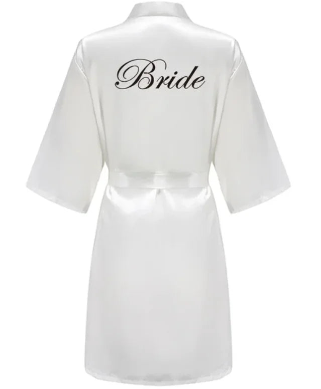 Satin Silk Robes Plus Size Wedding Bathrobe Bride | SAMAG