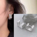VENTFILLE 925 Sterling Silve Star Hoop Earring for Women Zircon Geometry Wide Office Versatile Jewelry Birthday Gift Dropship