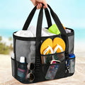 Extra Large Mesh Beach Bag, Swimming Bag for Children Beach Toy Baskets Portable Travel Storage Wash Bag Quick Dry Tote