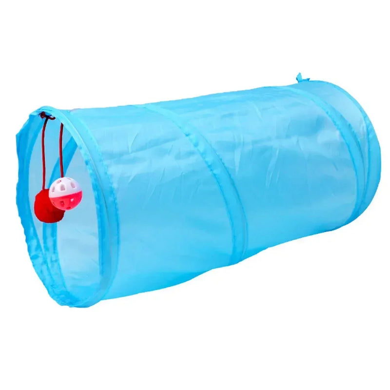 Cat Tunnel Toy Foldable Polyester Cloth Rolling Tent for Kitten Cat Tunnel Puppy Cat Toy Play Tunnel for Small Medium Large Cats