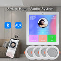 Mini Touch Screen 4*20W Stereo Music Panel PA SystemBluetooth Wall Amplifier Smart Home Audio Ceiling Speaker Wall Amplifier