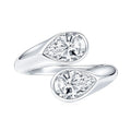 Ehhai 1.5ct Pear Cut Moissanite Twist Shank Open Band Ring for Women 14K Gold Filled Wedding Anniversary - Visuel 3 | SAMAG