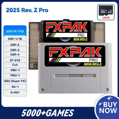 FXPAK Rev. Z Version Pro For SNES 16 Bit Video Game | SAMAG