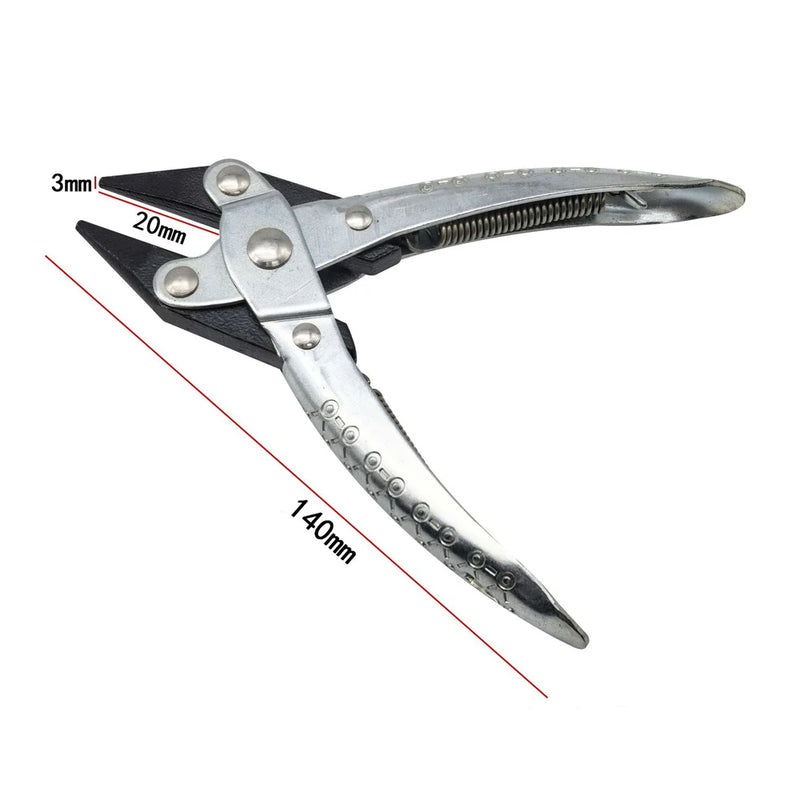 Parallel Pliers with Spring for Jewellery Clamping DIY Craft Carbon Steel Flat Sharp Round Nose Non-Slip Plier Jewelry Tools