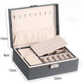 Double-layer Jewlery Box Ring Box Jewelry Boxes with Locks, PU Leather Jewelry Storage Organizer and Makeup Case