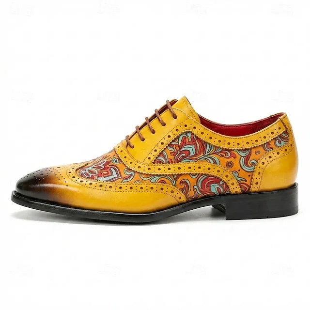 2026 new ostrich leather pattern men's genuine leather formal wear handmade cowhide Fashion casual business leather shoes