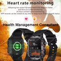 2026 New Military Smart Watch Men IP67 3ATM Outdoor Sports Fitness Tracker Blood Pressure Health Monitor BT Calls GPS Smartwatch