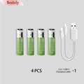 New Rechargeable 1.5v AAA Lithium Batteries 6800mAh Capacity, USB-C AAA Li-ion Battery 2000 times cycle with cable for free