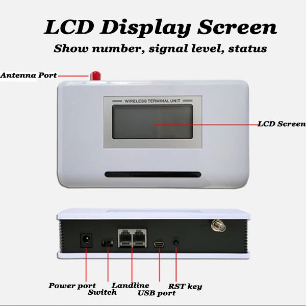 2G GSM OR 4G LTE FWT Fixed Wireless Terminal Convert Cellular Signal to Landline Telephone System Elevator Lift Alarm