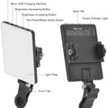 LED Portable Clip-on Selfie Light; Video Conference Lighting, 3 Lighting Modes, Suitable for iPhone Camera Laptop