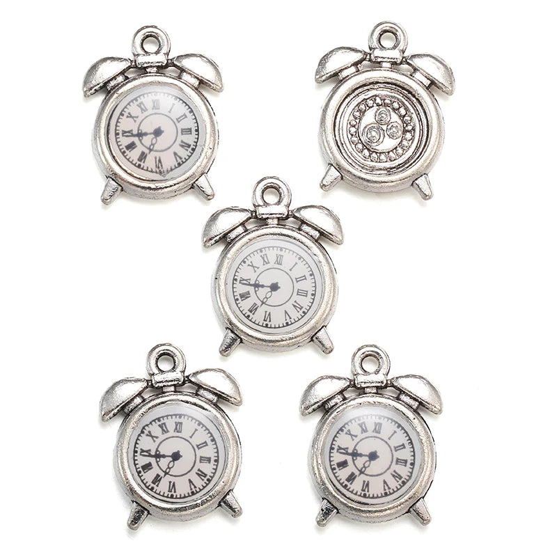 10 pcs Enamel charms antique bronze metal watch pendants fit diy necklace bracelet charms for Jewelry making W80