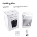 Portable Air Conditioner with Colorful Atmosphere Light Water Cooling Fan USB Table Fan 700ml Water Tank Desktop Fan Humidifier