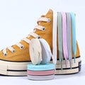 Classic Solid Color Laces 0.8cm Wide Flat Shoes Sneakers shoelaces Shoe Accessories 100/120/140cm shoelace 1Pair