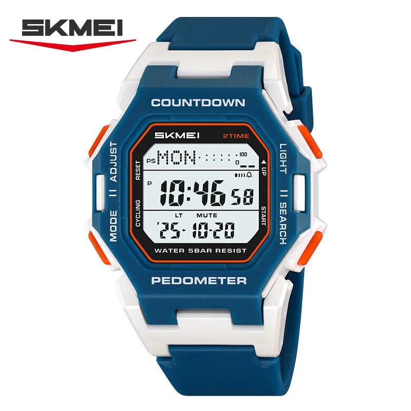 2596 Men Electronic Watch Fashion Alarm Clock Calendar Chronograph Luminous Digital Watches for Man - Visuel 8 | SAMAG