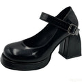 2026 New Coarse Heel Waterproof Platform Spicy Women's High Heels Thick Sole Height Increasing Temperament Women's Single Shoes
