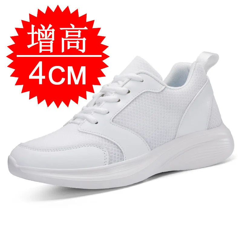 New Men's Summer Breathable Height-Increasing Shoes10cm Invisible Elevator Shoes 8cm 6cm Thick-Soled Fashionable Sports Shoes