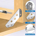 1-120Set Furniture Corner Connector Stainless Steel Angle Code for Cabinet Angle Shelf Support Fixed Brace Kits with Screw