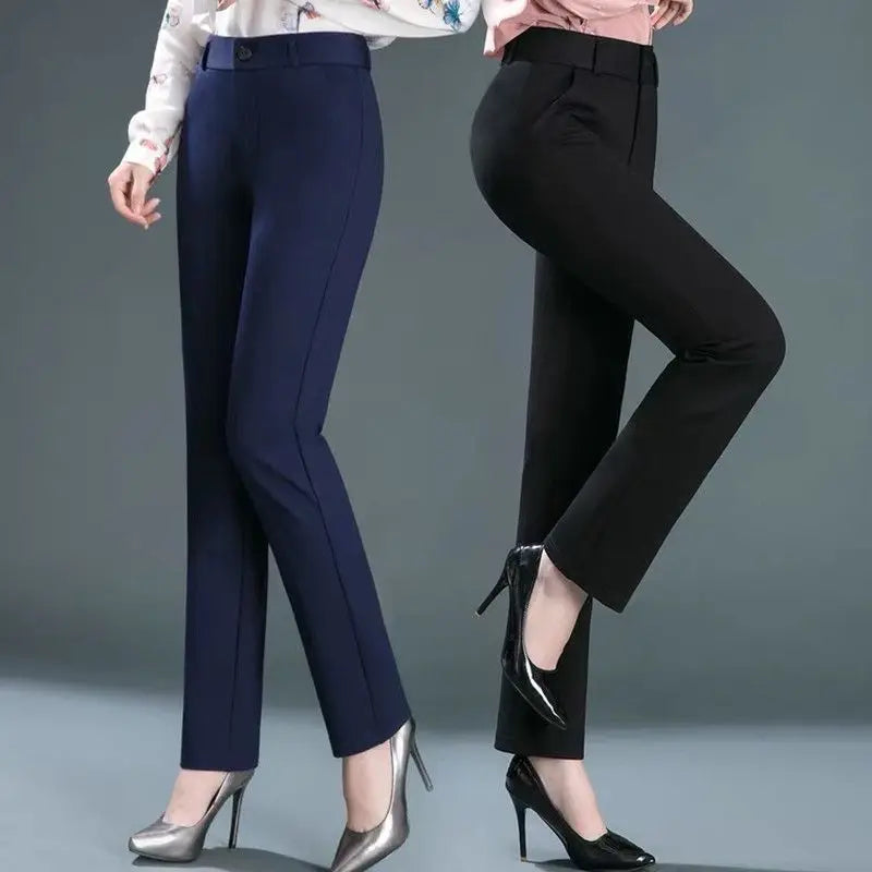 Summer Thin Draped Slim Work Trousers for Women Straight - View 5 | SAMAG