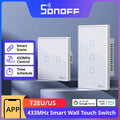 SONOFF T2 EU/US Wall Smart Switch 433Mhz RF Remote Control Wi-Fi Touch Smart Scene via eWeLink APP Works With Alexa Google Home