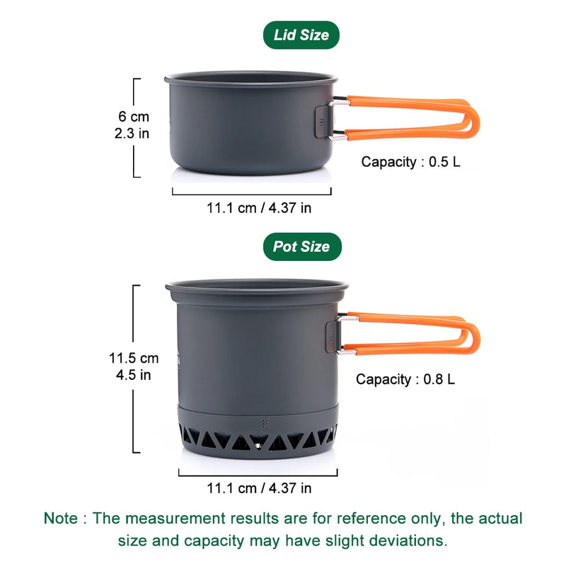 Outdoor Camping Pot 1.3L 2.3L Cookware Cooking Kettle Set - View 4 | SAMAG