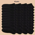 5/10/40Pairs Summer Solid Low Cut Ankle Socks Men Women Sports Socks Odor Proof Sweat Absorbing Sock Male lady Hosiery