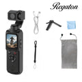 Regaton 4K Action Camera 330° Face Tracking Gimbal Stabilizer 1.72 Inch Touch Screen 64MP Pocket Digital Camera WiFi Sports DJ