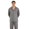 Sleepwear Summer Male Pajamas Set Man Pure Cotton Men's Pajama Set Long Sleeves Long Pants Home Wear Outside 2pcs Lounge