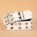 New Fashion Luxury Belt Black Punk Accessories Blue Denim Girdle HipHop Y2k Star Hollowed Pin Buckle Waistband，For Men Women