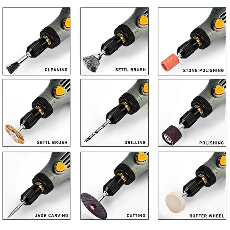 10W USB Mini Wireless Drill Set Cordless Rotary Tool Dremel DIY Engraving Pen Electric 3 Speed 9000r - View 6 | SAMAG