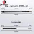 24V 40W Heater Cartridge 6X12MM for PRUSA MK4 3D Printer Parts