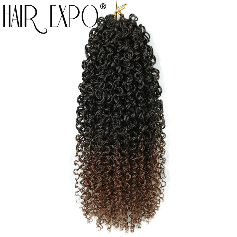 14"Curly Passion Twist Crochet Hair Synthetic Yanky Twist Braiding Hair Extensions Pre-twisted Pre-Looped Senegalese Twist Hair