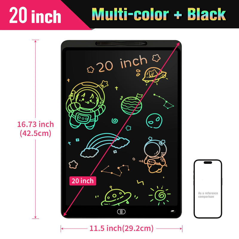 16/20 Inch Writing Board Drawing Tablet for Kids, Large Electronic Drawing Pad with Colorful Screen, Digital Graphic Tablets Toy
