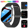 2026 New Smartwatch 1.96 inch Ultra-thin Bluetooth Call Health Monitor IP68 Waterproof 100 Sport Smart Bracelet For  Android iOS