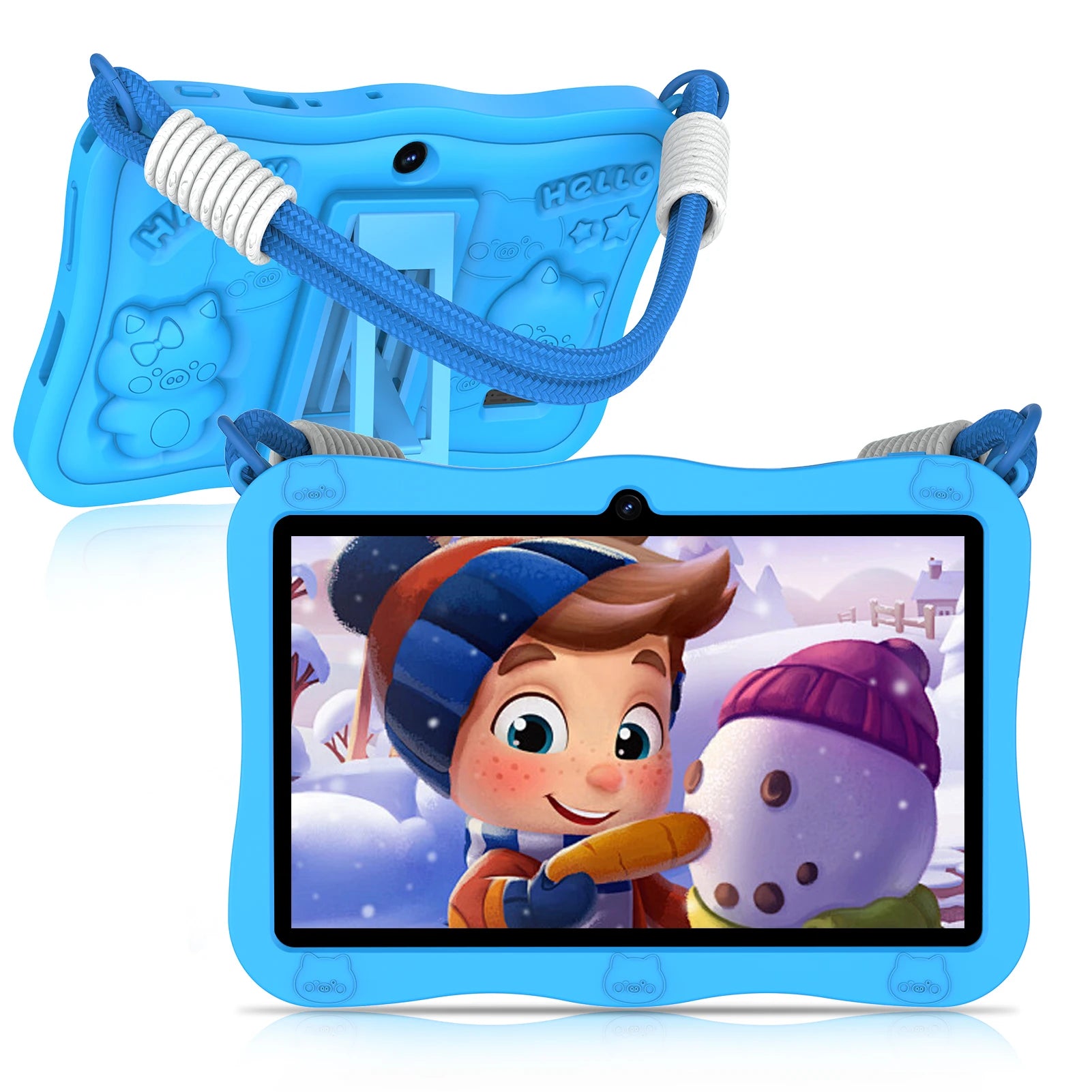 PRITOM 7-inch Tablet for Kids, 8GB(3+5GB expand) RAM + 32GB ROM Android 13Toddler Tablet, Pre-Installed iWawa, Parental Controls, Supports Bluetooth and WiFi