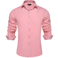 Men's Polyester Cotton Solid Black Shirts Long Sleeve | SAMAG