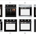 Professional 5 in 1 Built-in Oven Microwave Steam Grill and Air Fryer