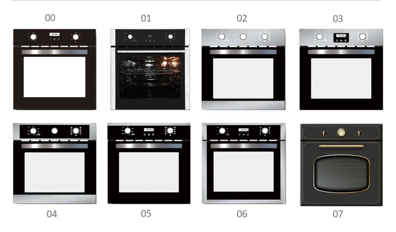 Professional 5 in 1 Built-in Oven Microwave Steam Grill and Air Fryer