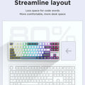 AULA F87 Pro Mechanical Keyboard 2.4g/Usb/Bluetooth Tri Mode Wireless 87 Key Rgb Pbt Gasket 5 Layer Silencing Full Key No Impact